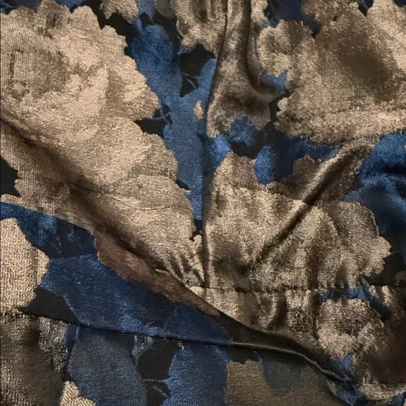 Greylin Strapless Floral Brocade Jumpsuit in Blue and Silver - Picture 4 of 4